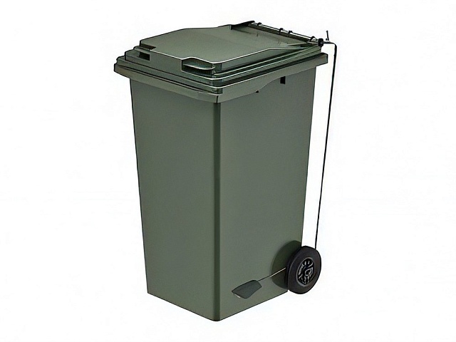 Пластиковый контейнер для мусора МКП 240 л. с педалью (721x582x1069 мм)
