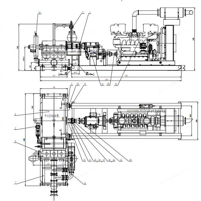 Буровые насосные агрегаты F-800/1000/1300/1600 для бурения нефтяных и газовых скважин
