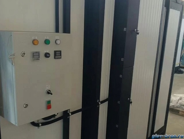 Нагревательная камера на 16 бочек по 200 литров или 4 еврокуба на 1000 литров, 1/2 уровень хранения, электрический обогрев ТЭНами или газом до-18кВт, 3200х1700х4260 мм, рабочая температура нагрева до -250 ᵒС, напряжение -220/380В