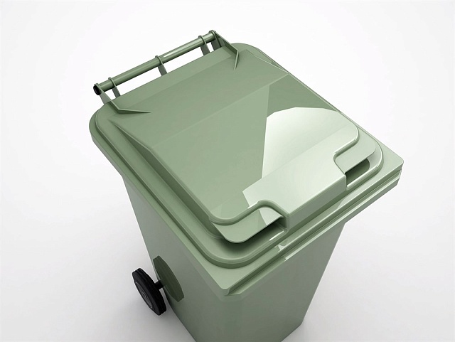 Пластиковый контейнер для мусора МКП 240 л. с педалью (721x582x1069 мм)