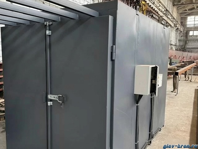 Нагревательная камера на 16 бочек по 200 литров или 4 еврокуба на 1000 литров, 1/2 уровень хранения, электрический обогрев ТЭНами или газом до-18кВт, 3200х1700х4260 мм, рабочая температура нагрева до -250 ᵒС, напряжение -220/380В